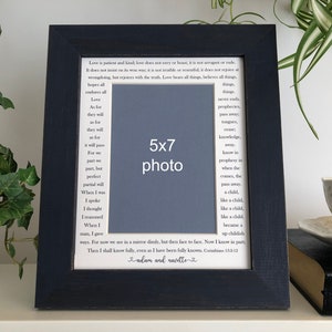 8x10 Personalized Photo Frame - Any quotes, song lyrics, text, custom names and dates