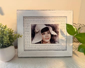 Hero Song Lyrics printed on 8x10 photo mat