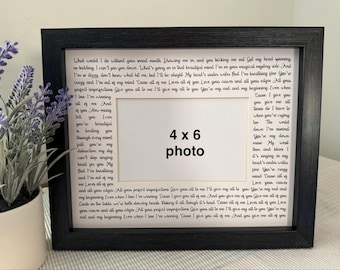 8x10 All of Me Framed song lyrics