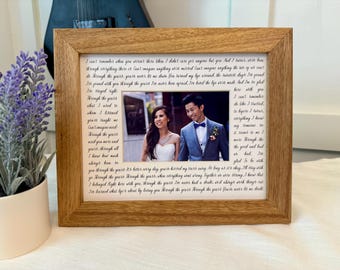 8x10 Through the Years lyrics framed