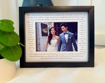 8x10 Harvest Moon lyrics cut to fit 5x7 photo