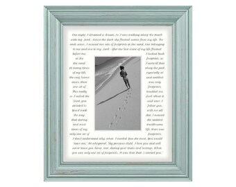 8x10 Custom Photo Frame - Add any song lyrics to your picture frame