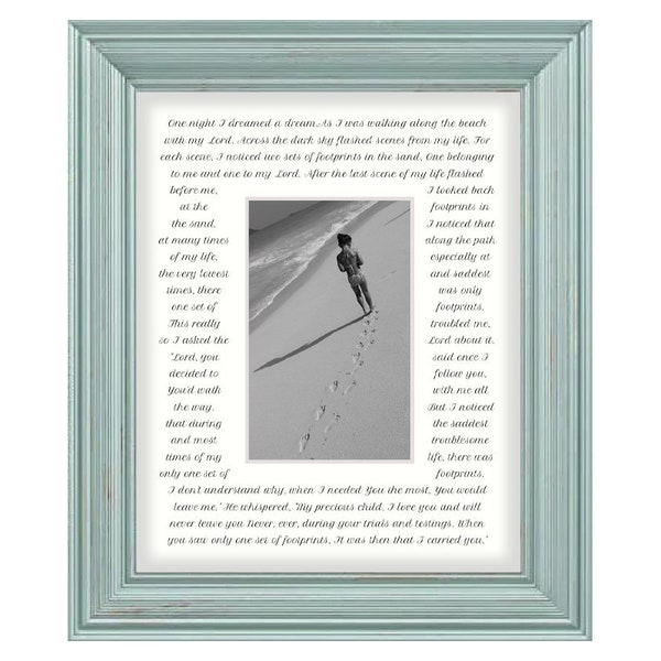 8x10 Custom Photo Frame - Add any song lyrics to your picture frame