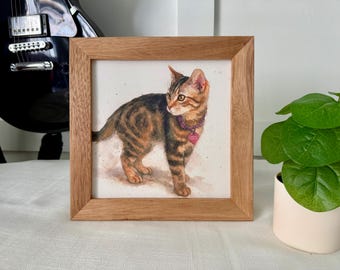 Pet Memorial for Cat for Dog Pet Loss Pet Portrait Gift Pet Sympathy Gift 8x8 Watercolor from Picture