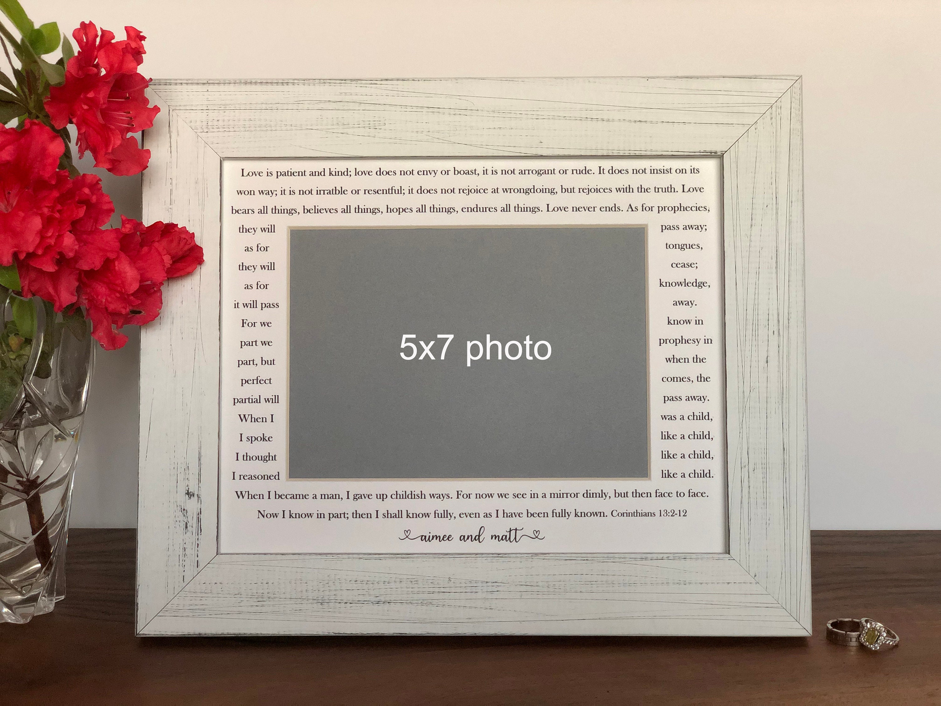 8x10 Personalized Religious Picture Frame Proverbs Psalms Etsy