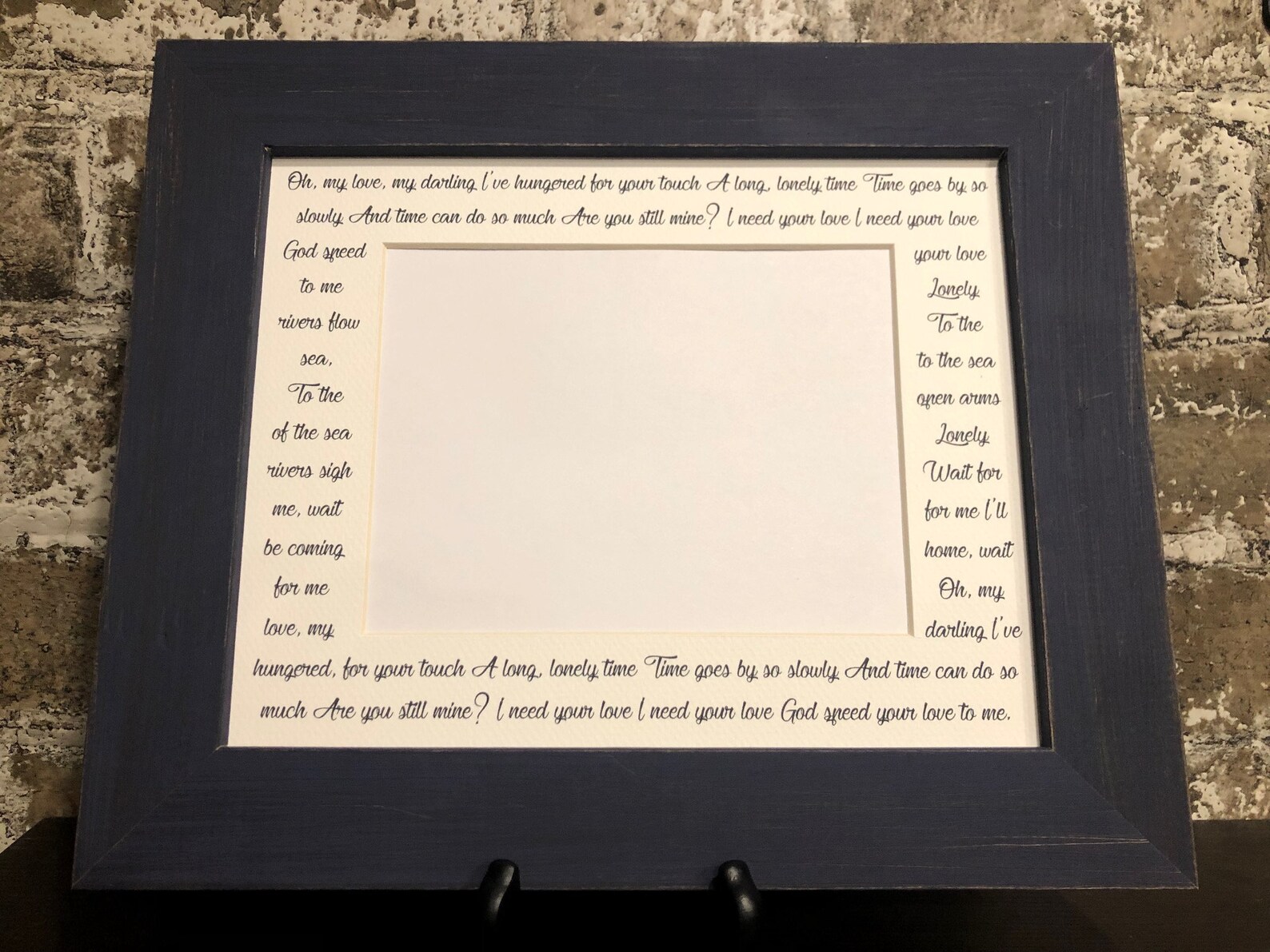 8x10 Custom Wedding Picture Frame Wedding Song Lyrics Any Etsy
