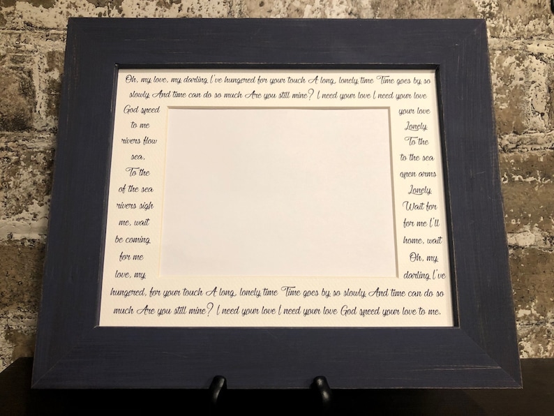 8x10 Custom Wedding Picture Frame Wedding song lyrics Any Etsy