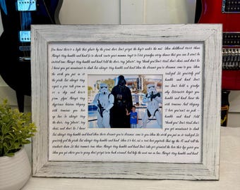 11x14 Humble and Kind song lyrics printed on mat for a 5x7 picture
