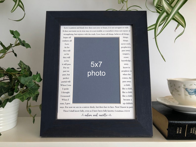 8x10 Personalized Religious Picture Frame Proverbs Psalms Etsy