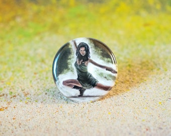 River Tam Art Print Button - Firefly & Serenity Summer Glau Refrigerator Magnet - Science Fiction Backpack Pin - Chalk Art Geek Gift