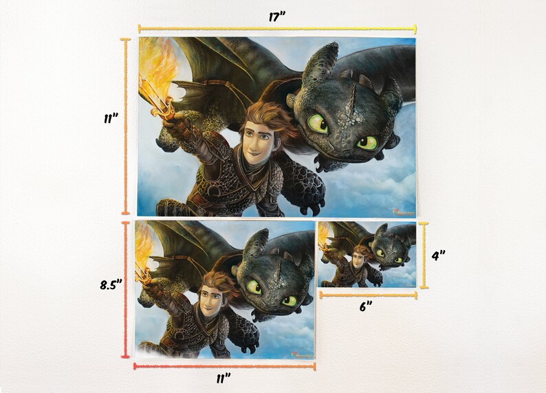 How to Train Your Dragon Art Print Dragon Wall Decor Etsy