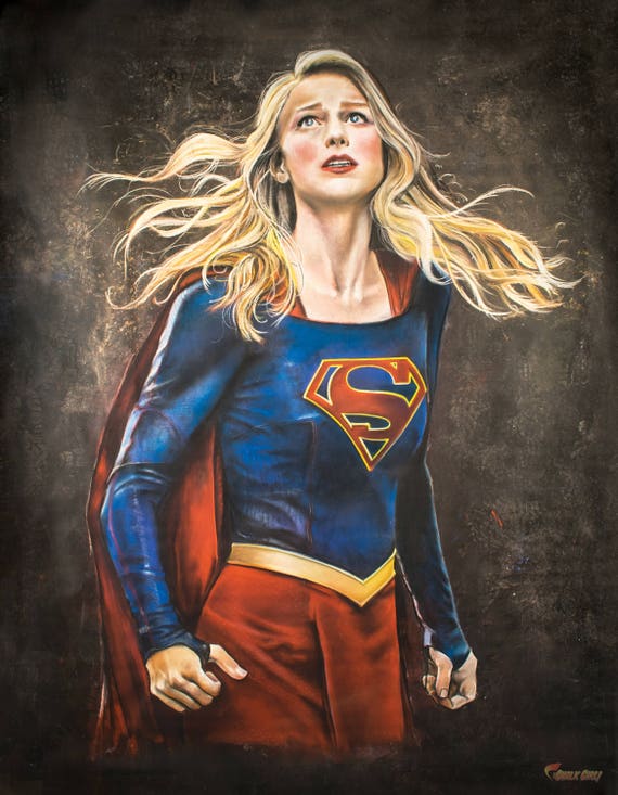 Supergirl Art Print DC Comics Kara Danvers Room Decor Melissa
