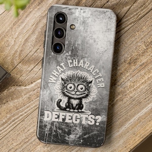Custodia per telefono con scritta "Quali difetti caratteriali" per il recupero / Regalo divertente per la sobrietà AA NA / Custodia resistente per telefono / iPhone Samsung / Regalo umoristico per il recupero