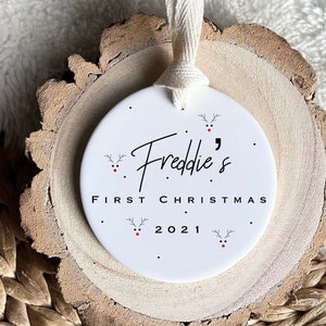 Personalised baby’s 1st Christmas Decoration - New baby Christmas gift - First Christmas decoration