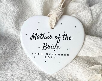 Mother of the Bride gift - Wedding keepsake gift - Personalised wedding ornament