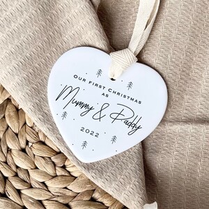 Personalised 1st Christmas Decoration - Mummy and daddy Christmas gift - First Christmas decoration