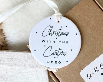 Family Christmas Decoration - Personalised Christmas Ornament- Personalised gift - Christmas bauble