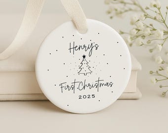 Personalised Baby's First Christmas Bauble - Keepsake Christmas Ornament