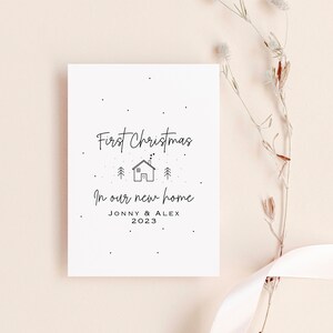 Personalised New Home Christmas Card New Home Christmas keepsake First Christmas in our new home card image 1