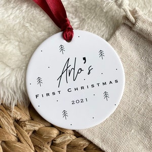 Personalised baby’s 1st Christmas Decoration - New baby Christmas gift - First Christmas decoration