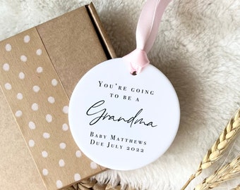 Personalised ‘you’re going to be a Grandma’- New baby announcement - Grandparent keepsake
