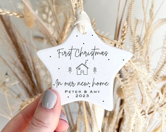 Personalised First Christmas in our new home Decoration - New Home Christmas gift - First Christmas in our new home decoration