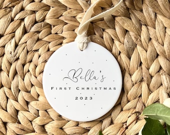 Personalised baby’s 1st Christmas Decoration - New baby Christmas gift - First Christmas decoration