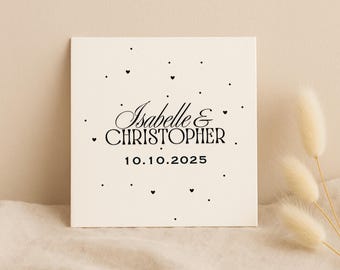 Personalised Wedding Date Card - Wedding Keepsake Gift