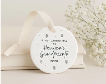 Personalised Grandparents Christmas Bauble - First Christmas Keepsake
