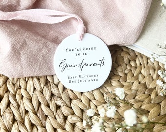 Personalised ‘you’re going to be grandparents’- New baby announcement - Grandparent keepsake
