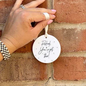 Personalised good luck gift Encouragement keepsake good luck Hanging Ornament Keep positive gift image 7