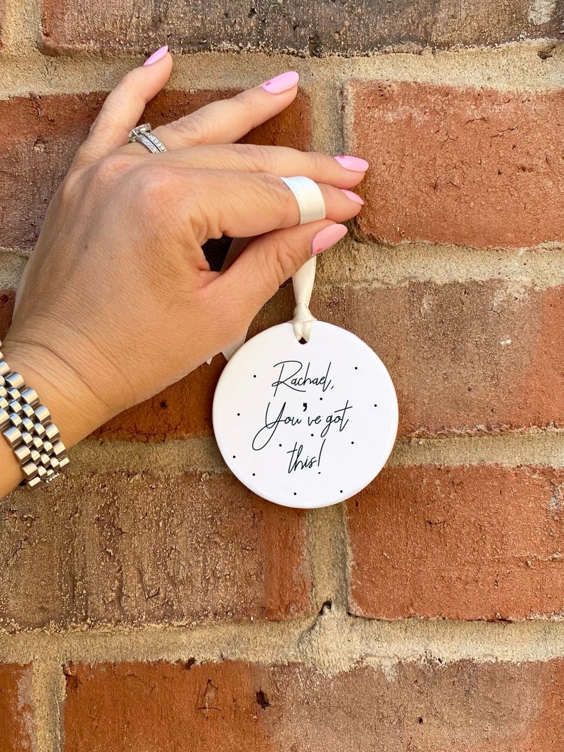 Personalised good luck gift Encouragement keepsake good luck Hanging Ornament Keep positive gift image 7