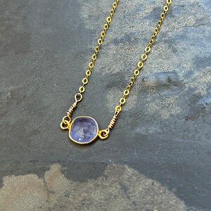 Tanzanite and Gold Vermeil Choker Necklace