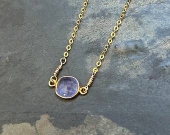 Tanzanite and Gold Vermeil Choker Necklace
