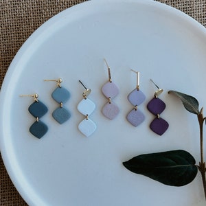 Simple Diamond Shaped Drop Earrings | Clay Earrings | Simple Earrings | Wear Everyday Earrings | Diamond Earrings | Clay Drop Earrings