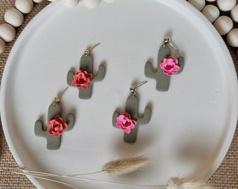Cactus Earrings | Cacti Earrings | Cactus Clay Earrings | Cacti Clay Earrings | Succulents | Succulent Earrings | Desert Earrings | Clay