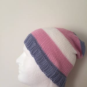 LGBTQ+ Transgender Pride Slouchy Beanie Hat