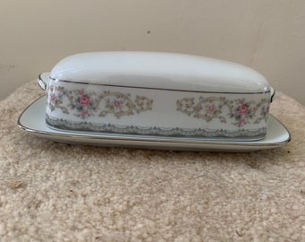 Noritake Edgewood Butter Dish with Lid