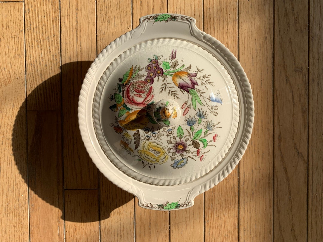 Johnson Brothers Garden Bouquet Covered Serving Bowl Etsy
