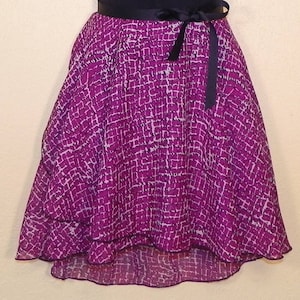 Purple and Black Ballet Wrap Skirt