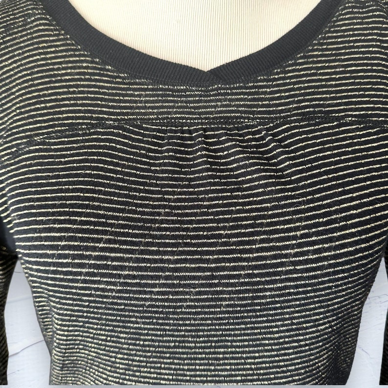 Vintage Free People Bodycon Metallic Jersey Top EUC image 5