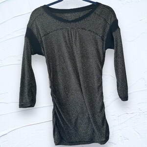 Vintage Free People Bodycon Metallic Jersey Top EUC image 7
