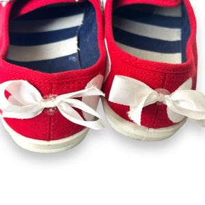 Custom Hand Crafted Minnie Mouse Polka-Dot Sneakers EUC image 3