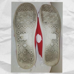 Custom Hand Crafted Minnie Mouse Polka-Dot Sneakers EUC image 10