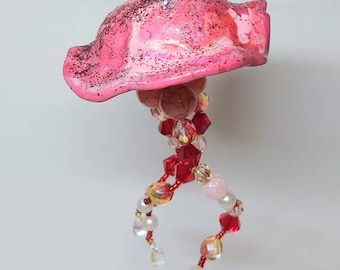 Red jellyfish ornament