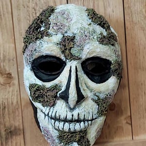 Paper mache sculpted death mask