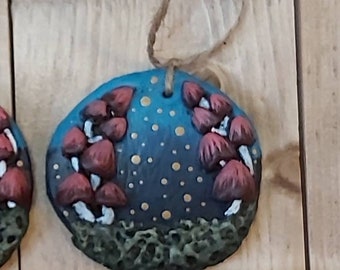 Mushroom hanging ornament