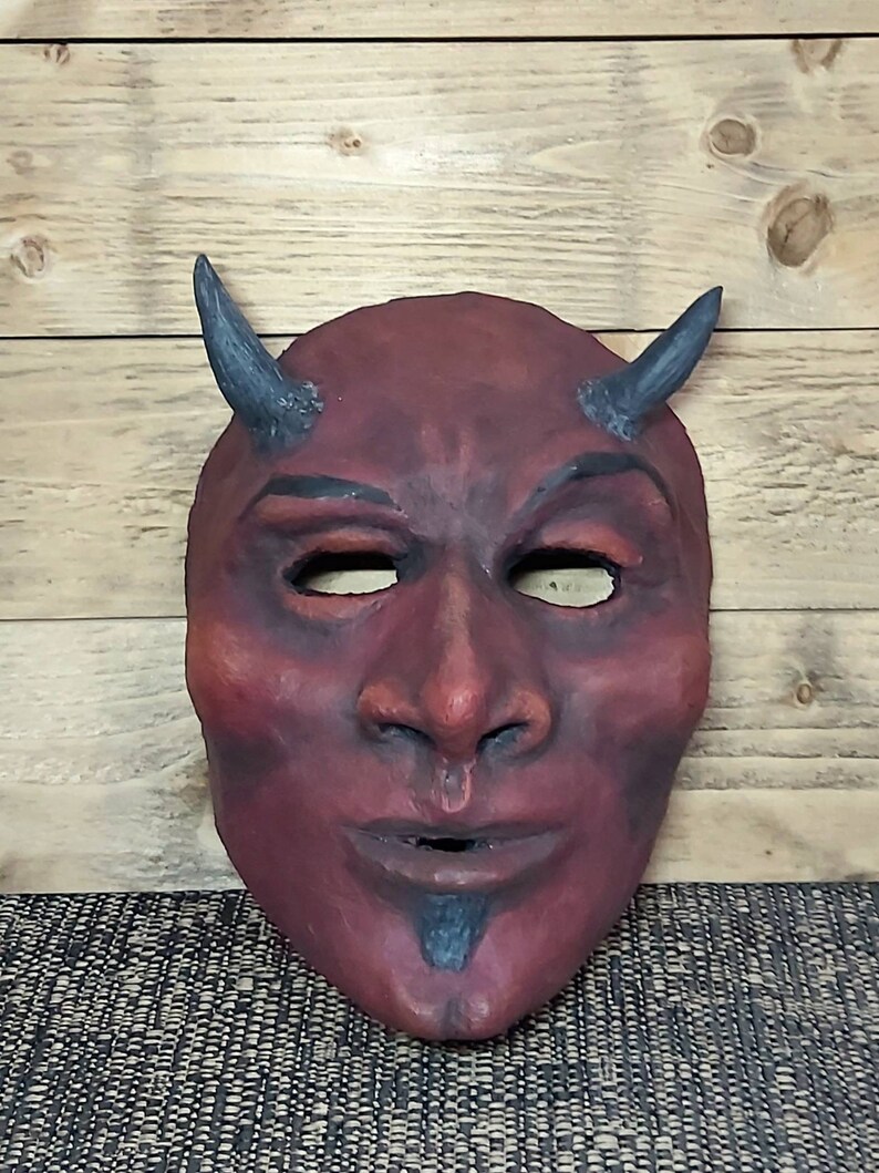 Paper Mache Devil Mask - Etsy