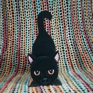 Folkart black cat file/mail organizer