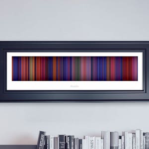 Aladdin // Movie Poster // Movie Barcode // Disney Print // Wall Decor // Panoramic